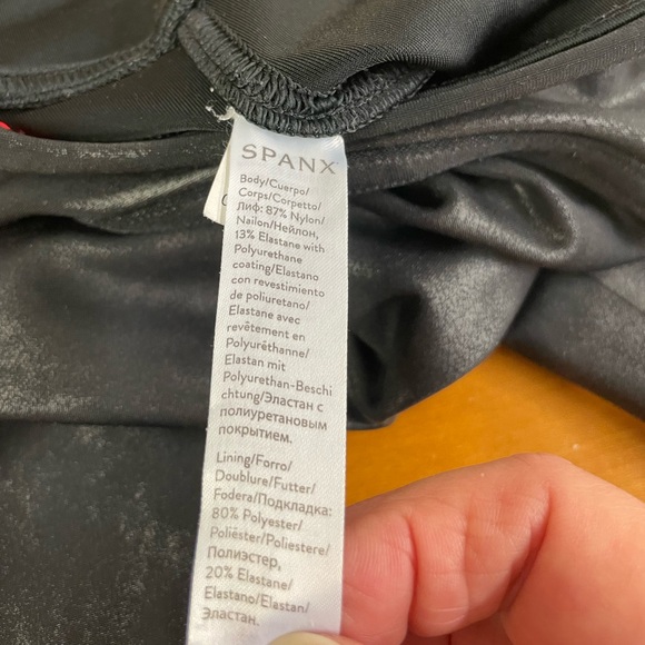 Spanx black faux leather leggings small - Picture 6 of 11